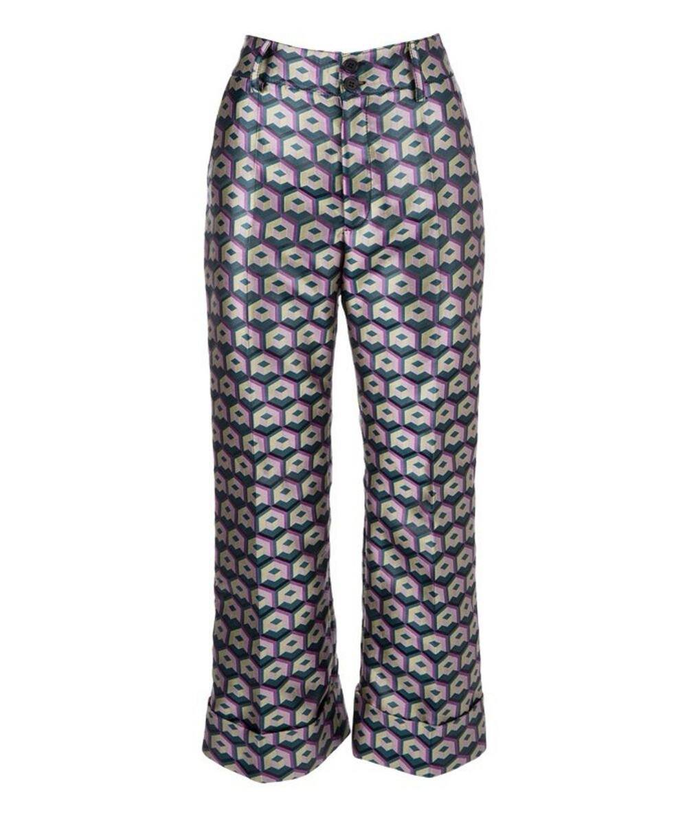 La Double J Hendrix Pants Trousers Cubi Verdi Size Small 100% Polyester